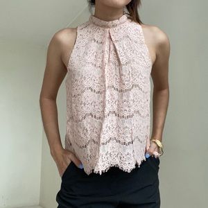Lace Tank Top Pink